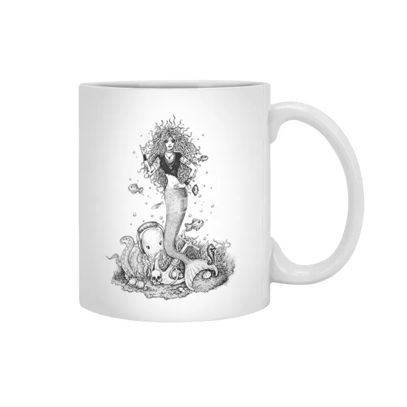 Rocking Mermaid Beyaz Kupa