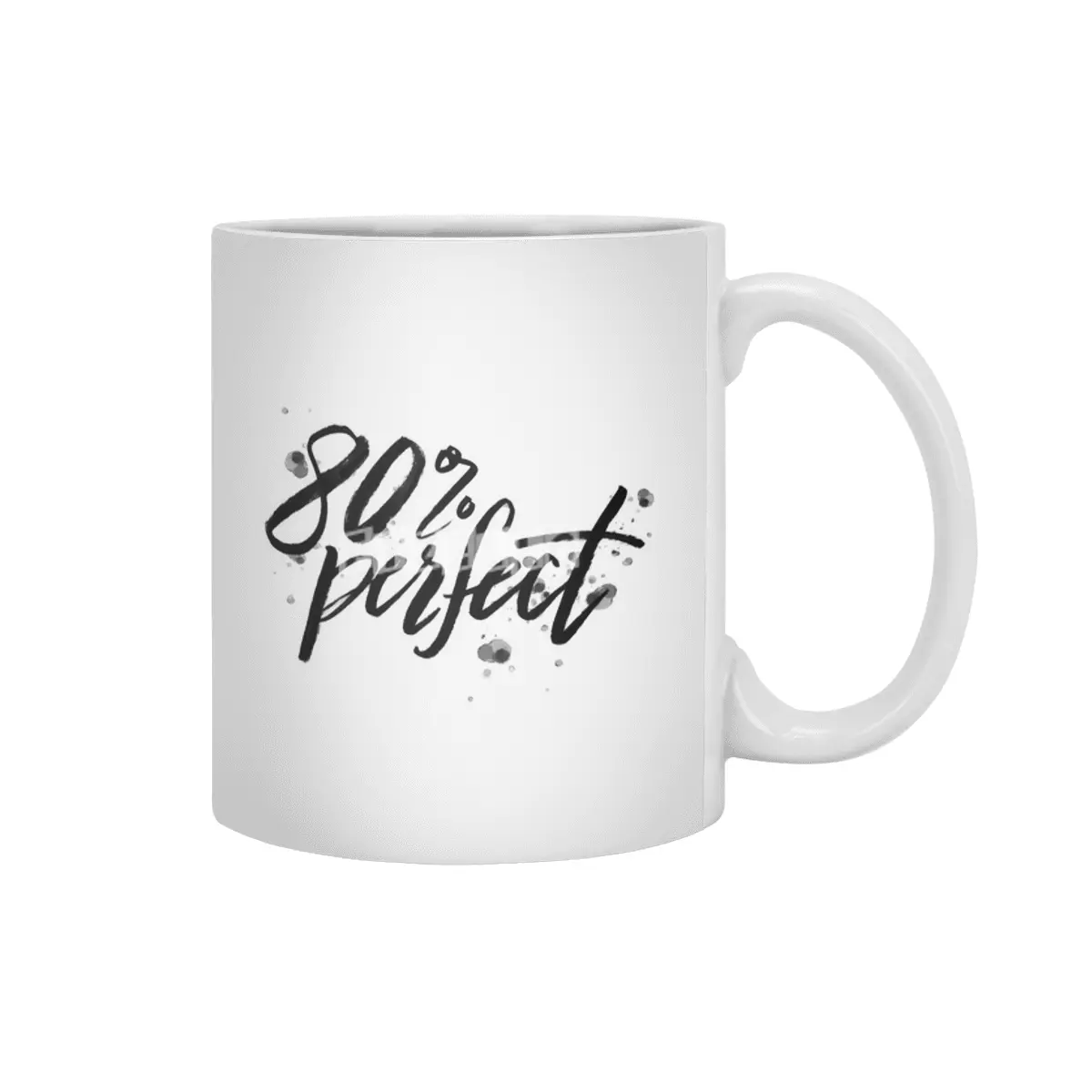 80% Perfect - Black Beyaz Kupa