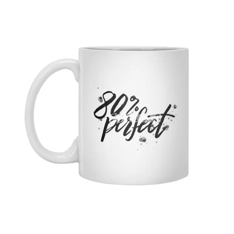 80% Perfect - Black Beyaz Kupa