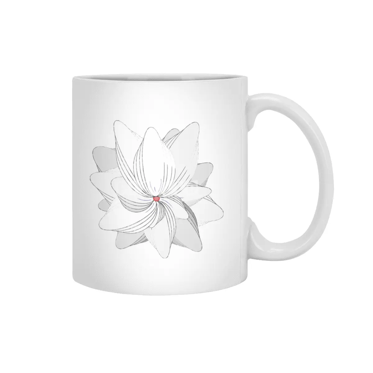 The Flower of my Heart Beyaz Kupa