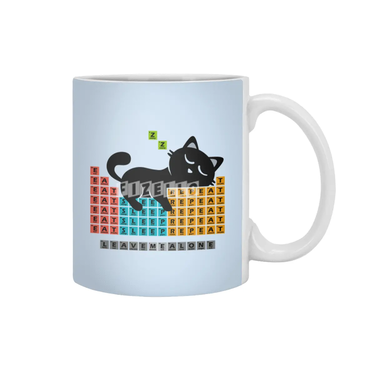Cat Periodic Table Beyaz Kupa