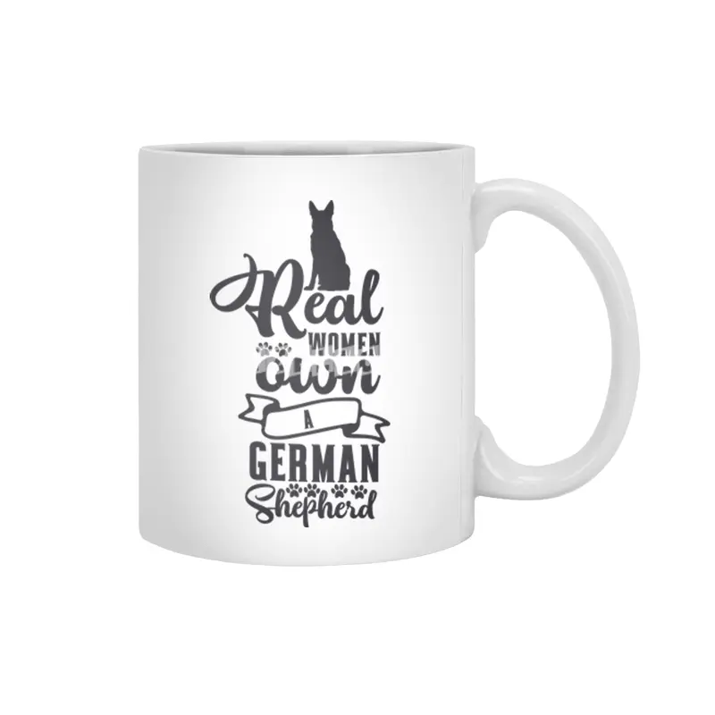 Real Women Own a German Shepherd Beyaz Kupa