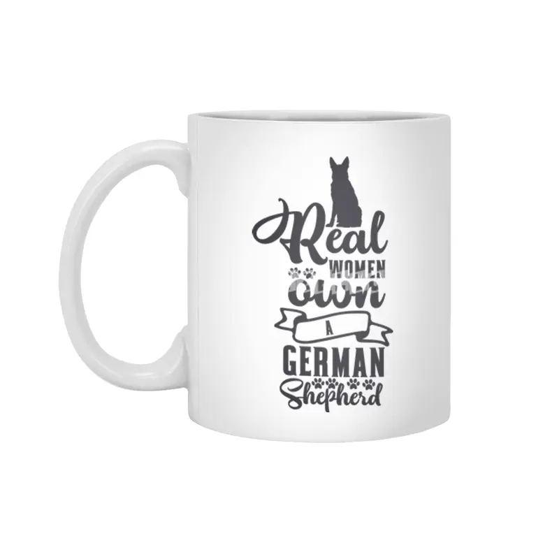 Real Women Own a German Shepherd Beyaz Kupa