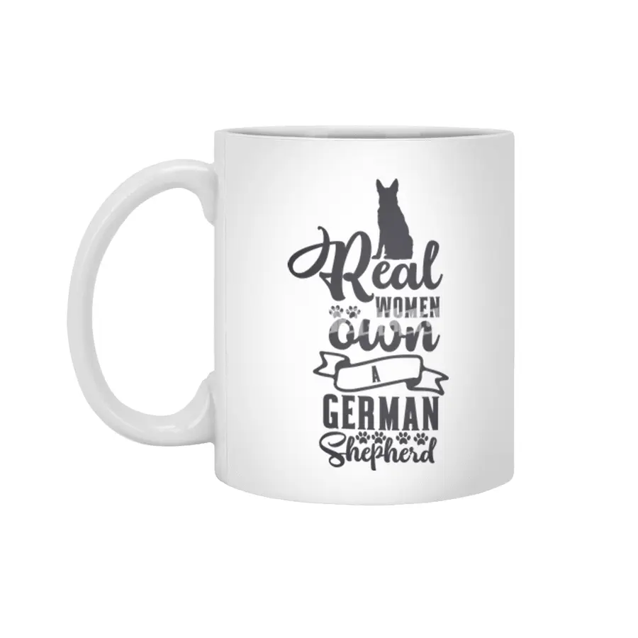 Real Women Own a German Shepherd Beyaz Kupa