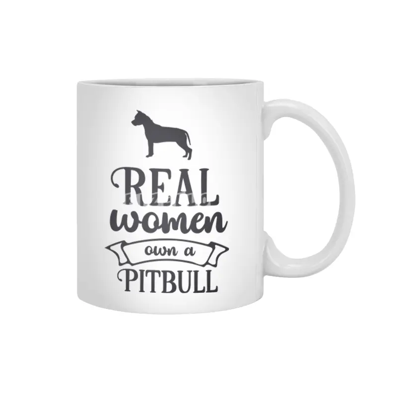 Real Women Own a Pitbull Beyaz Kupa