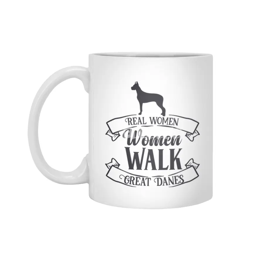 Real Women Walk Great Danes Beyaz Kupa