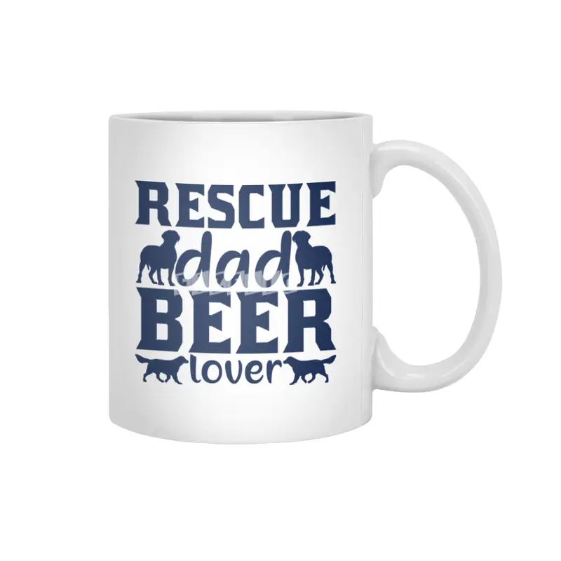 Rescue Dad Beer Lover Beyaz Kupa