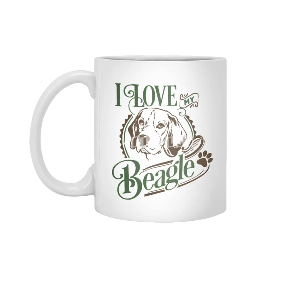 I Love My Beagle Beyaz Kupa