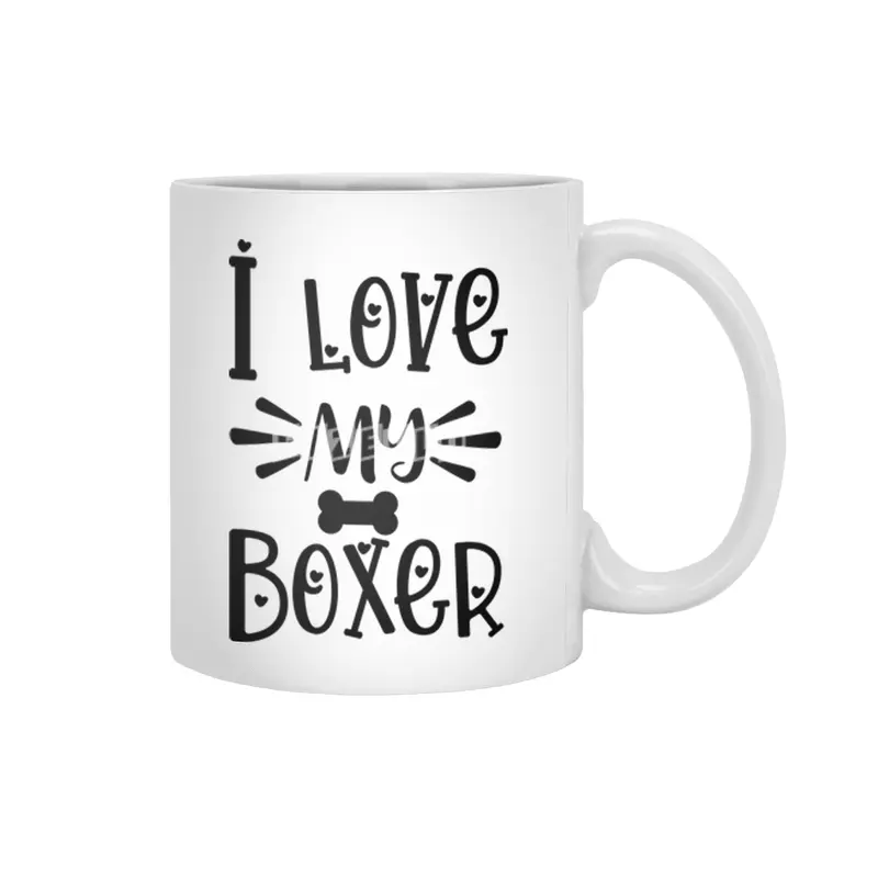 I Love My Boxer Beyaz Kupa
