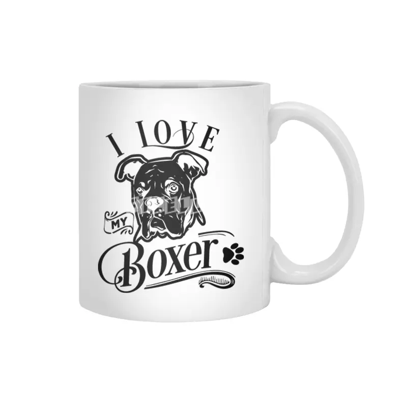 I Love My Boxer Beyaz Kupa
