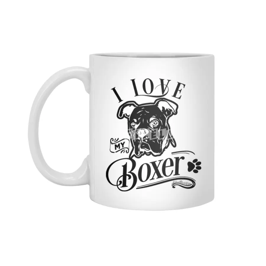 I Love My Boxer Beyaz Kupa