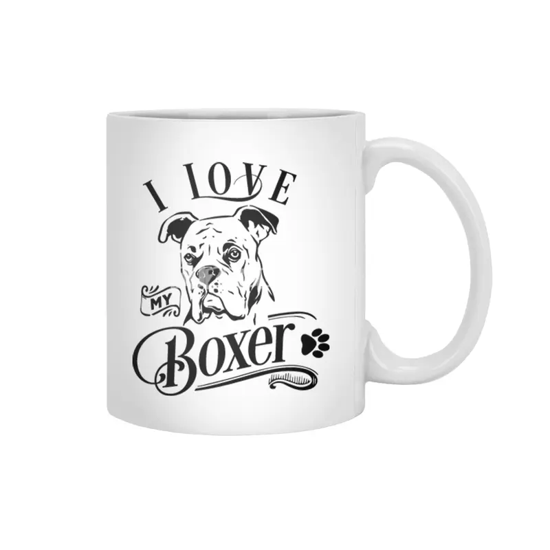 I Love My Boxer Beyaz Kupa