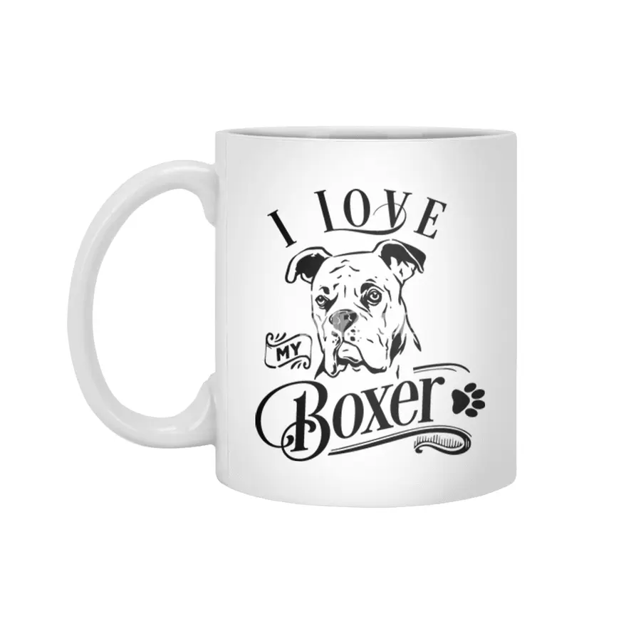 I Love My Boxer Beyaz Kupa