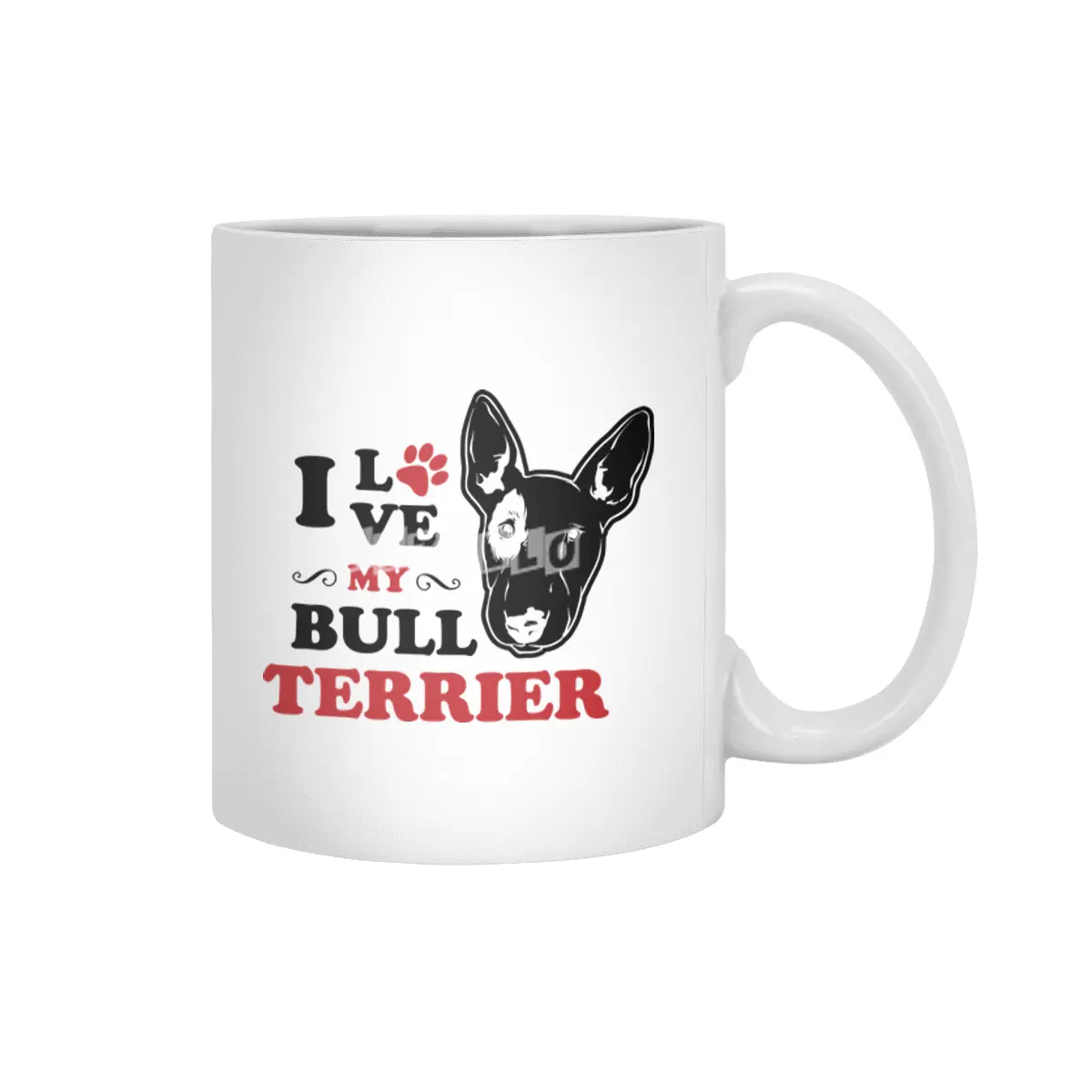 I Love My Bullterrier Beyaz Kupa