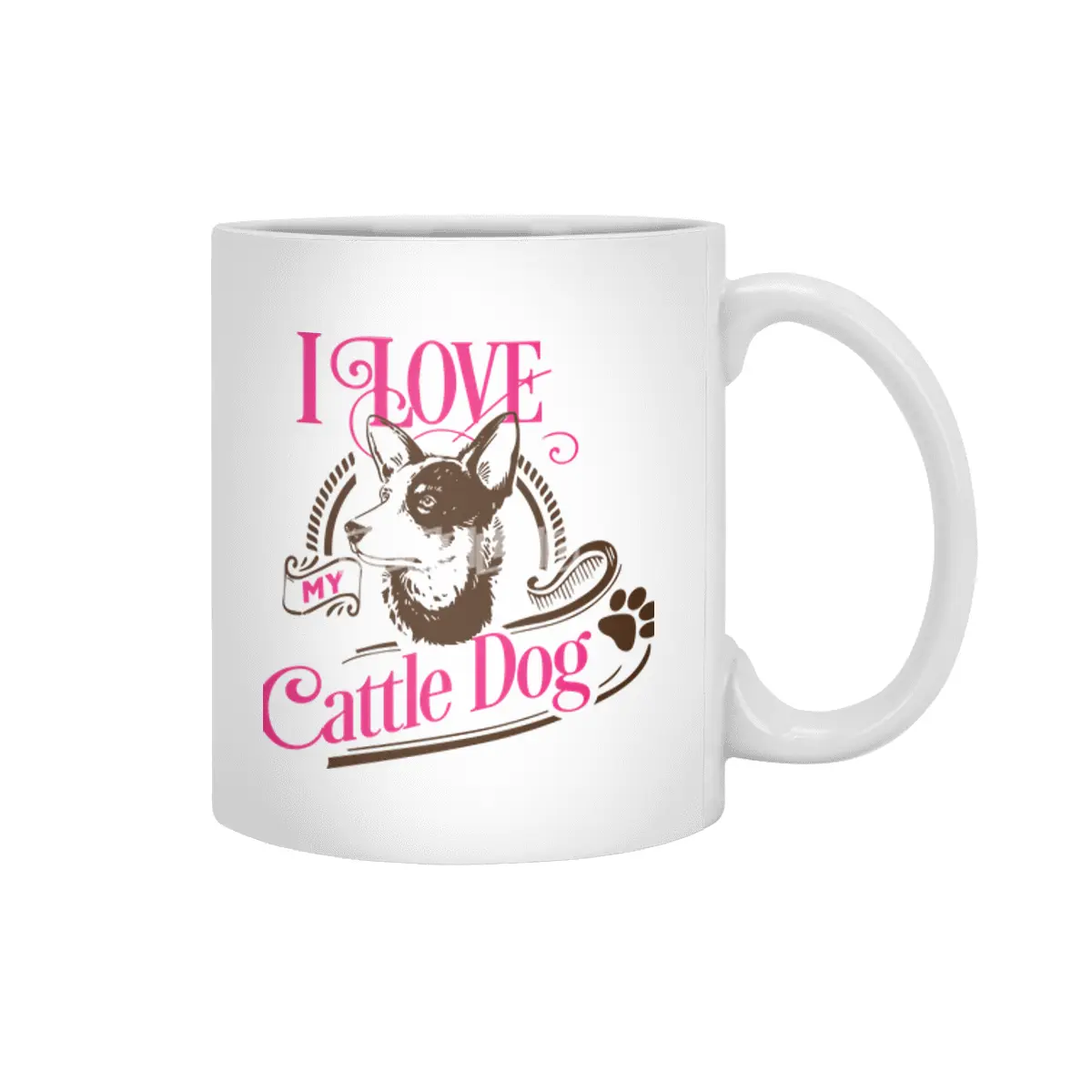 I Love My Cattle Dog Beyaz Kupa