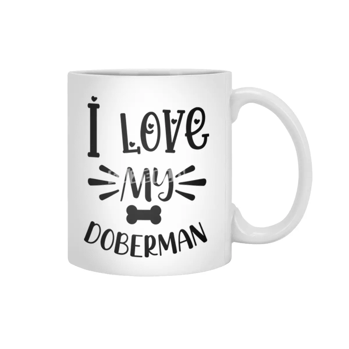 I Love My Doberman Beyaz Kupa