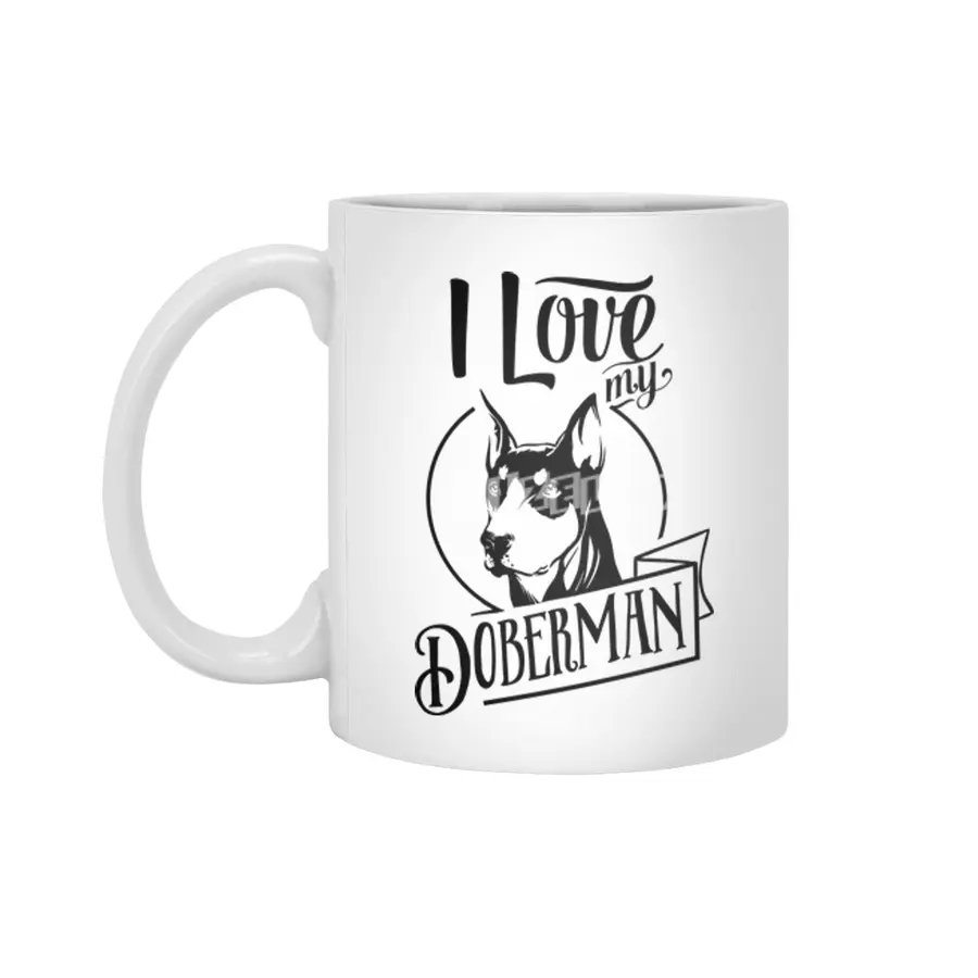 I Love My Doberman Beyaz Kupa