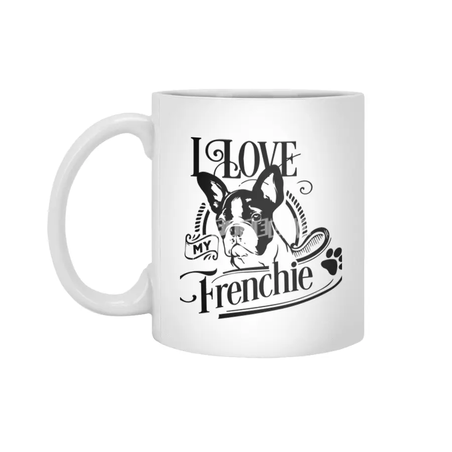 I Love My Frenchie Beyaz Kupa