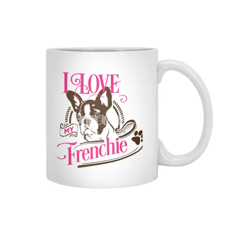 I Love My Frenchie Beyaz Kupa