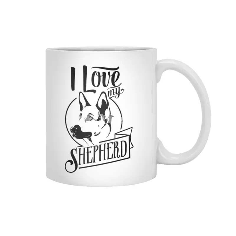 I Love My German Shepherd Beyaz Kupa