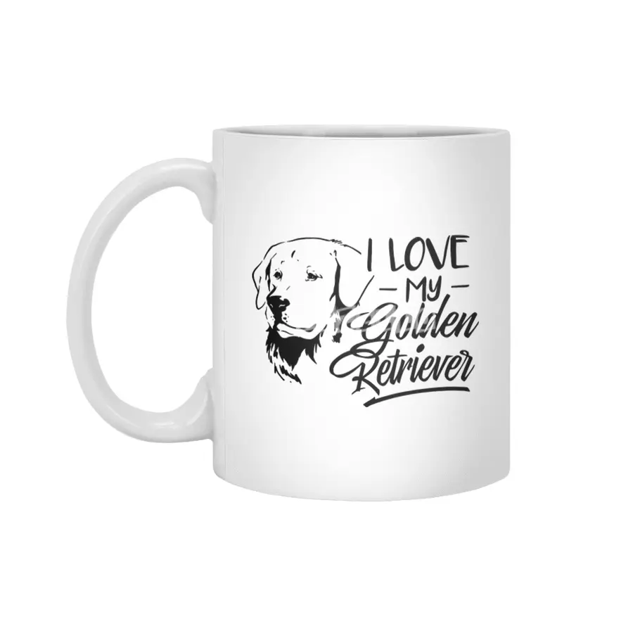 I Love My Golden Retriever Beyaz Kupa