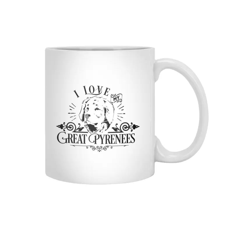 I Love My Great Pyrenees Beyaz Kupa