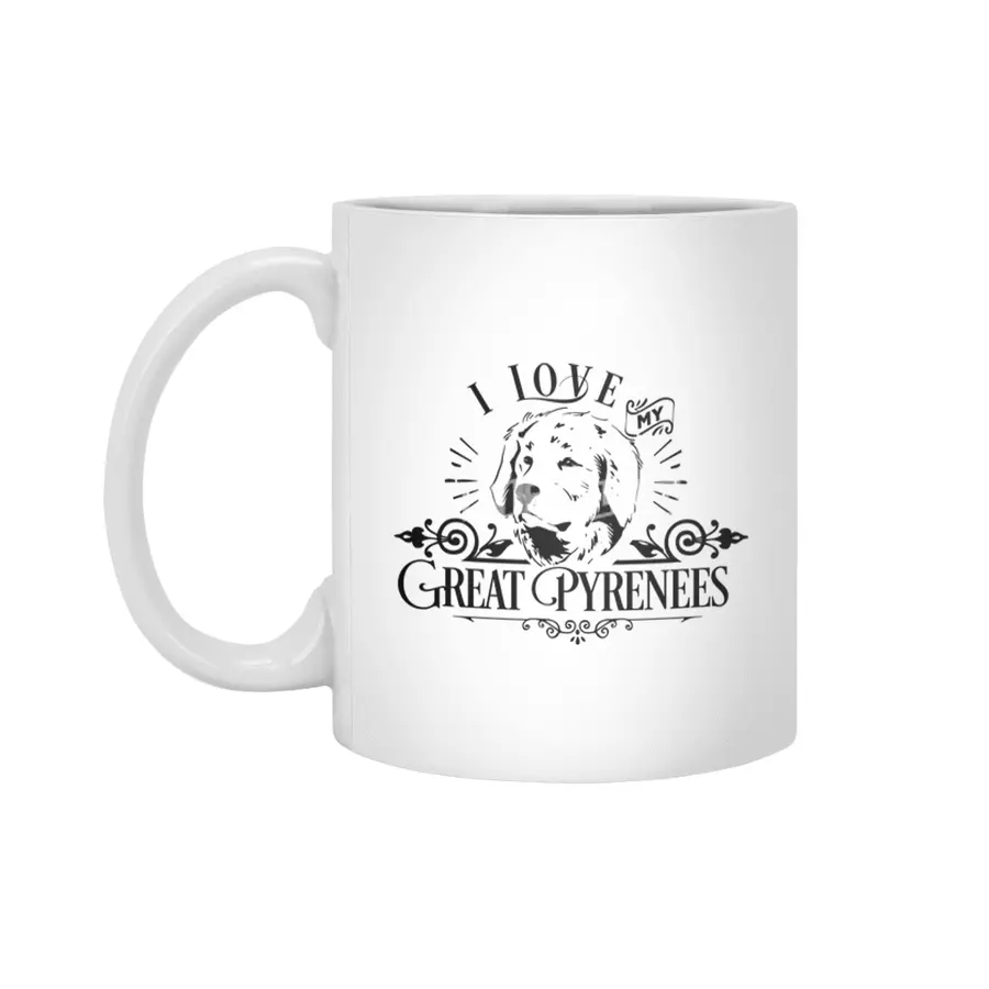 I Love My Great Pyrenees Beyaz Kupa