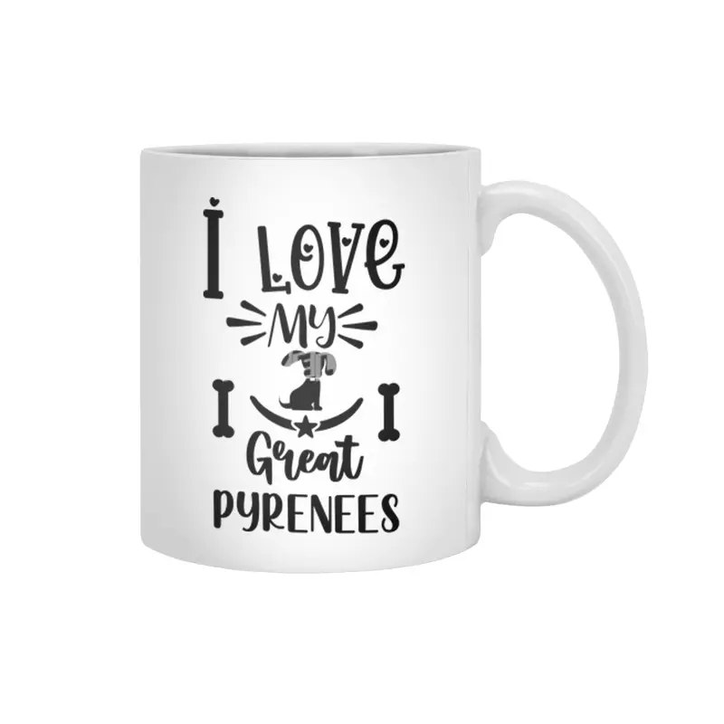 I Love My Great Pyrenees Beyaz Kupa