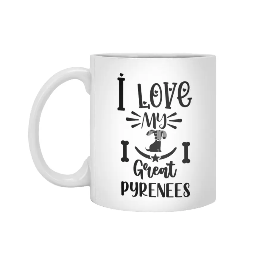 I Love My Great Pyrenees Beyaz Kupa
