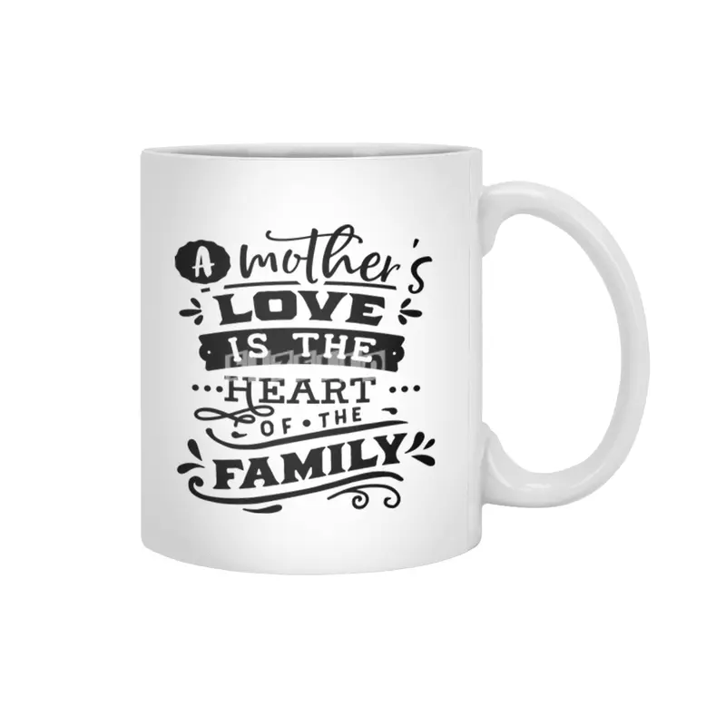 A Mother's Love is the Heart of Family Beyaz Kupa