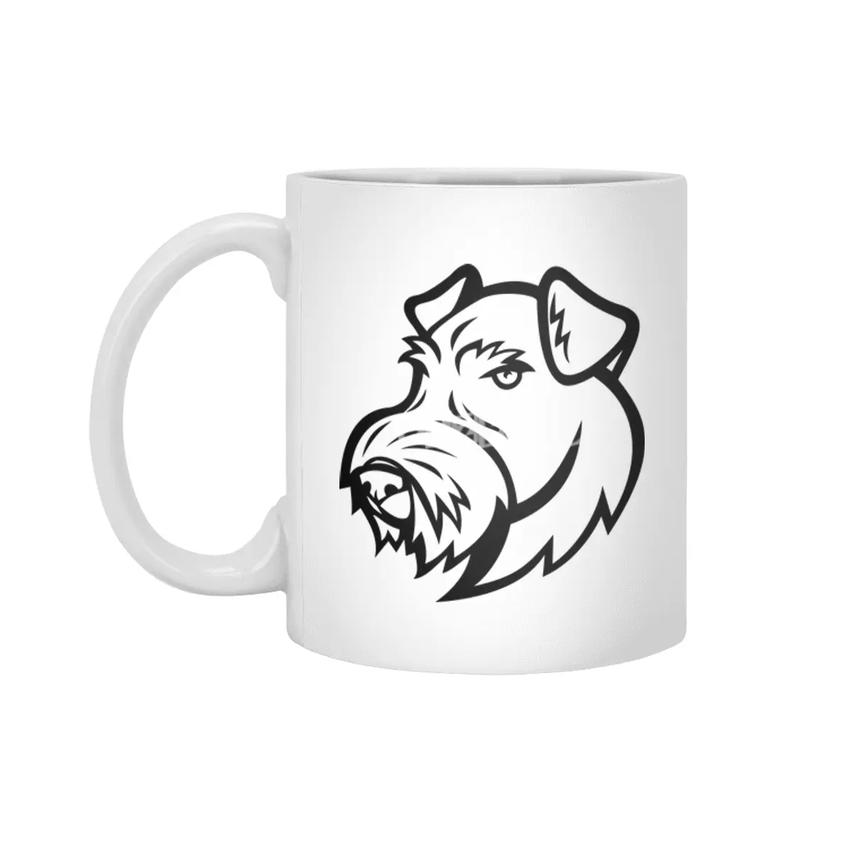 Airedale Terrier Head Beyaz Kupa