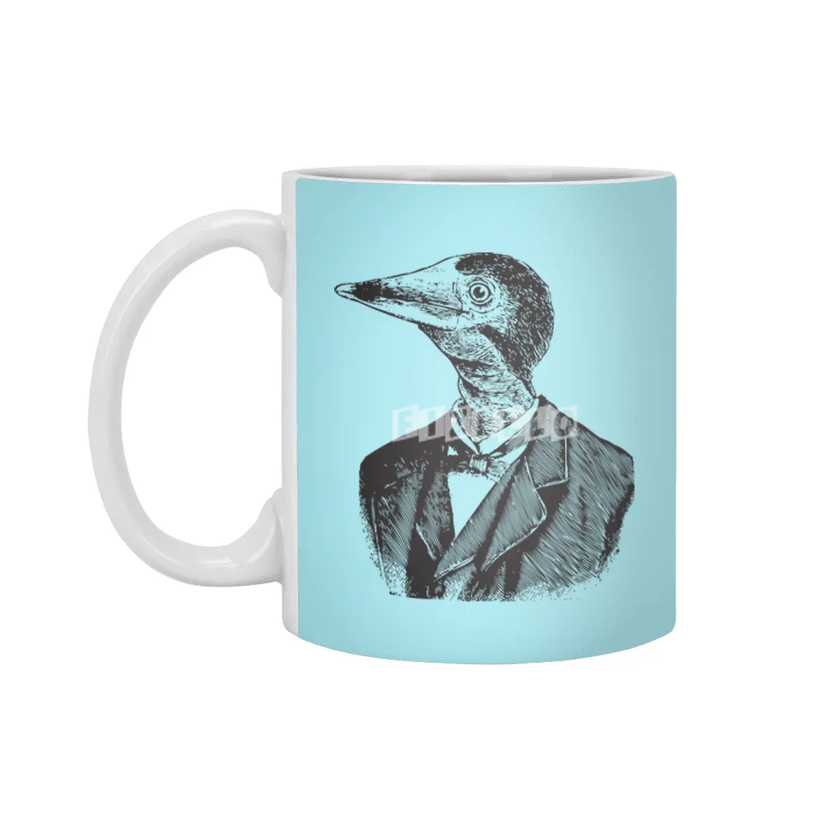 Man Bird Portrait Beyaz Kupa