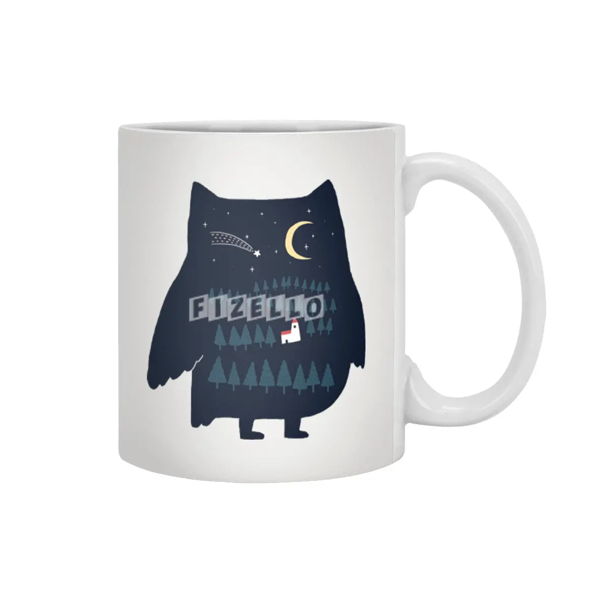 Night Owl Beyaz Kupa