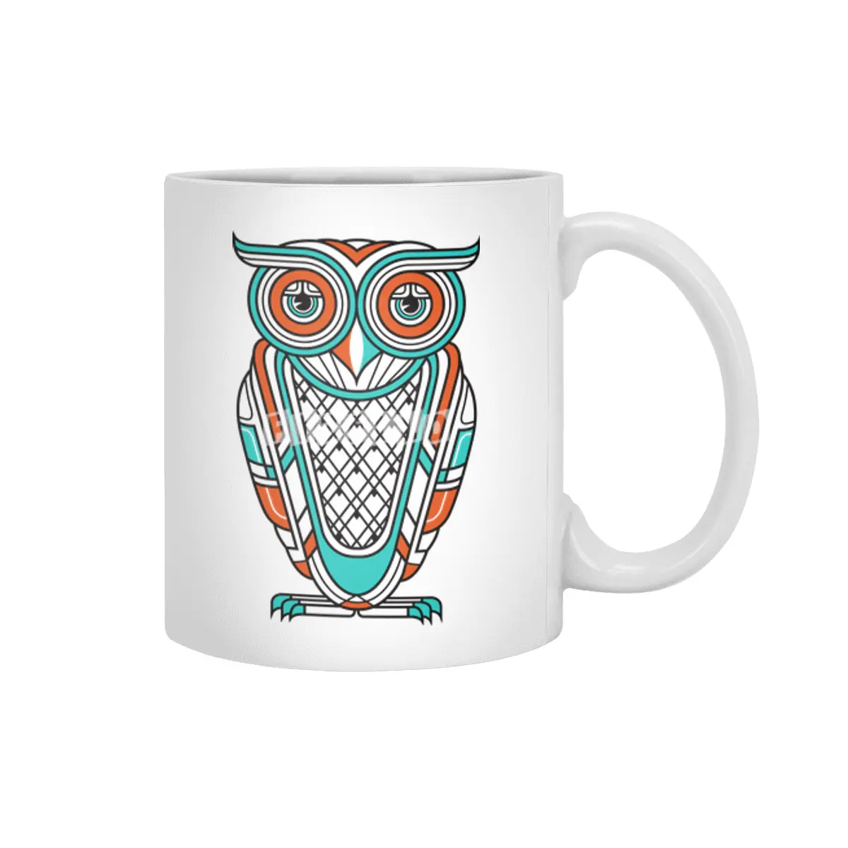 Art Deco Owl Beyaz Kupa