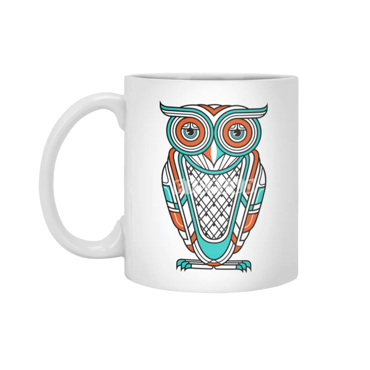 Art Deco Owl Beyaz Kupa