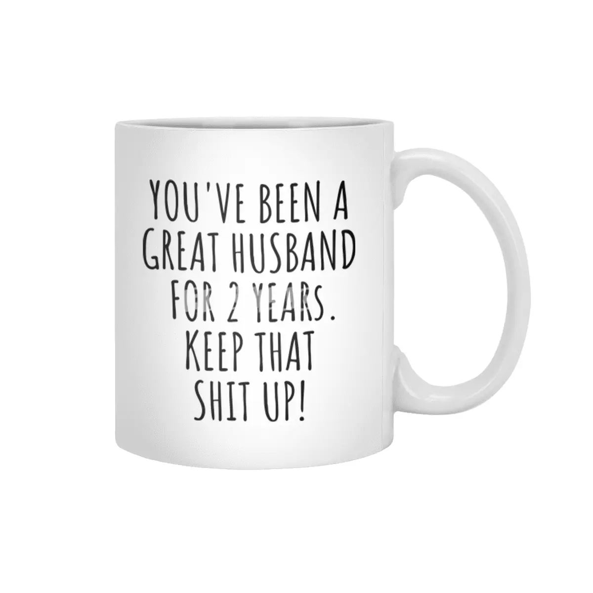 2 Years Anniversary Husband Funny Gift for 2nd Wedding Relationship Couple Marriage Beyaz Kupa