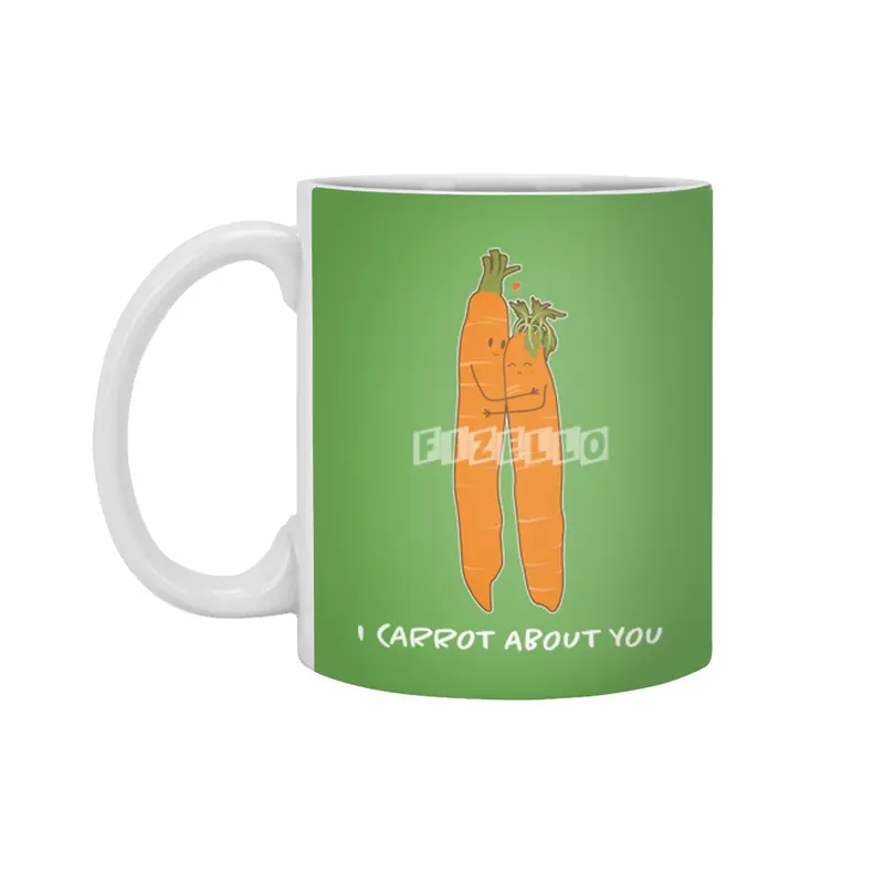 carrot love Couple matching look vegetarian Valentine's Day Easter Beyaz Kupa