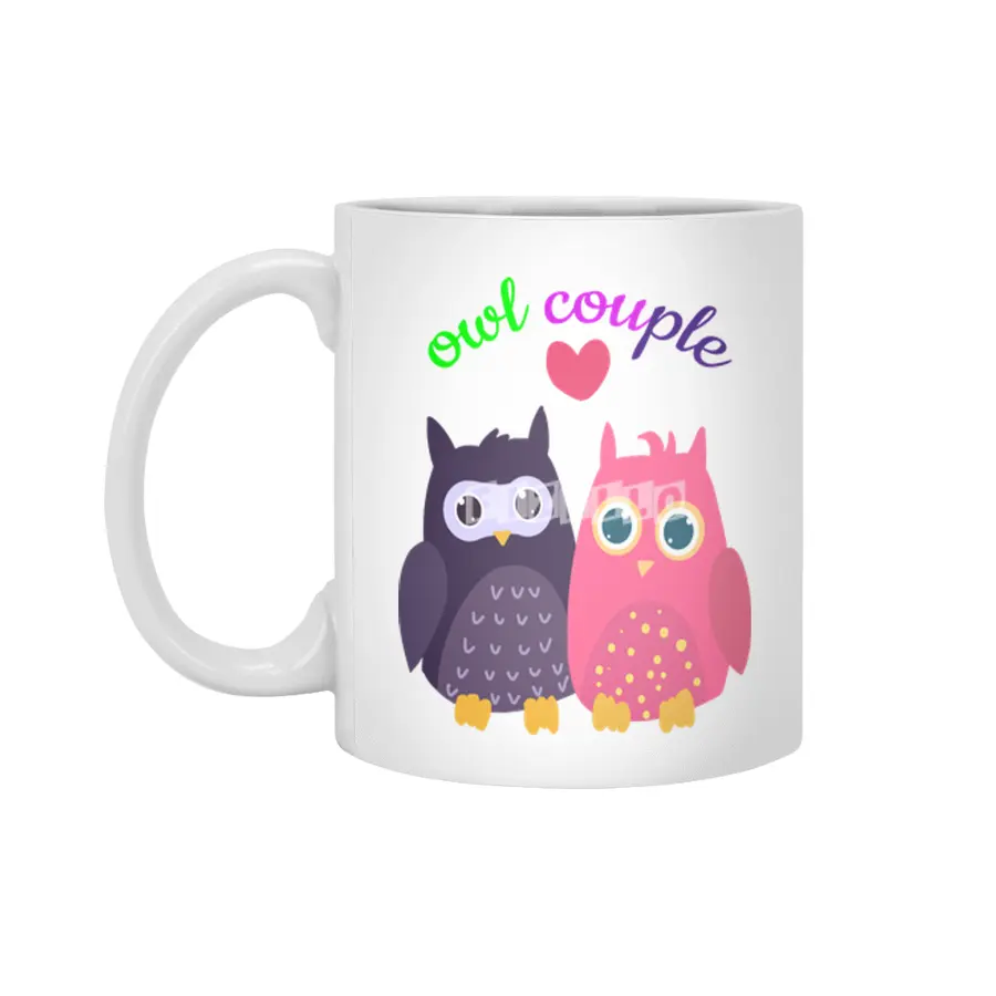 Owl couple shirt Beyaz Kupa