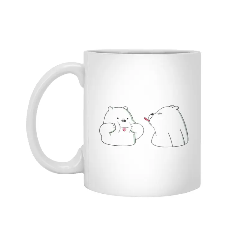 Polar bears,White bears, pair of bears, funny bears,bears, couple bears Beyaz Kupa