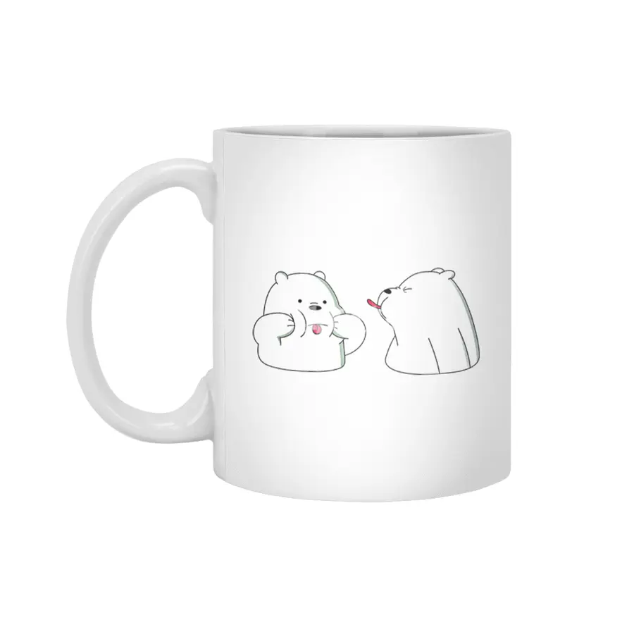 Polar bears,White bears, pair of bears, funny bears,bears, couple bears Beyaz Kupa