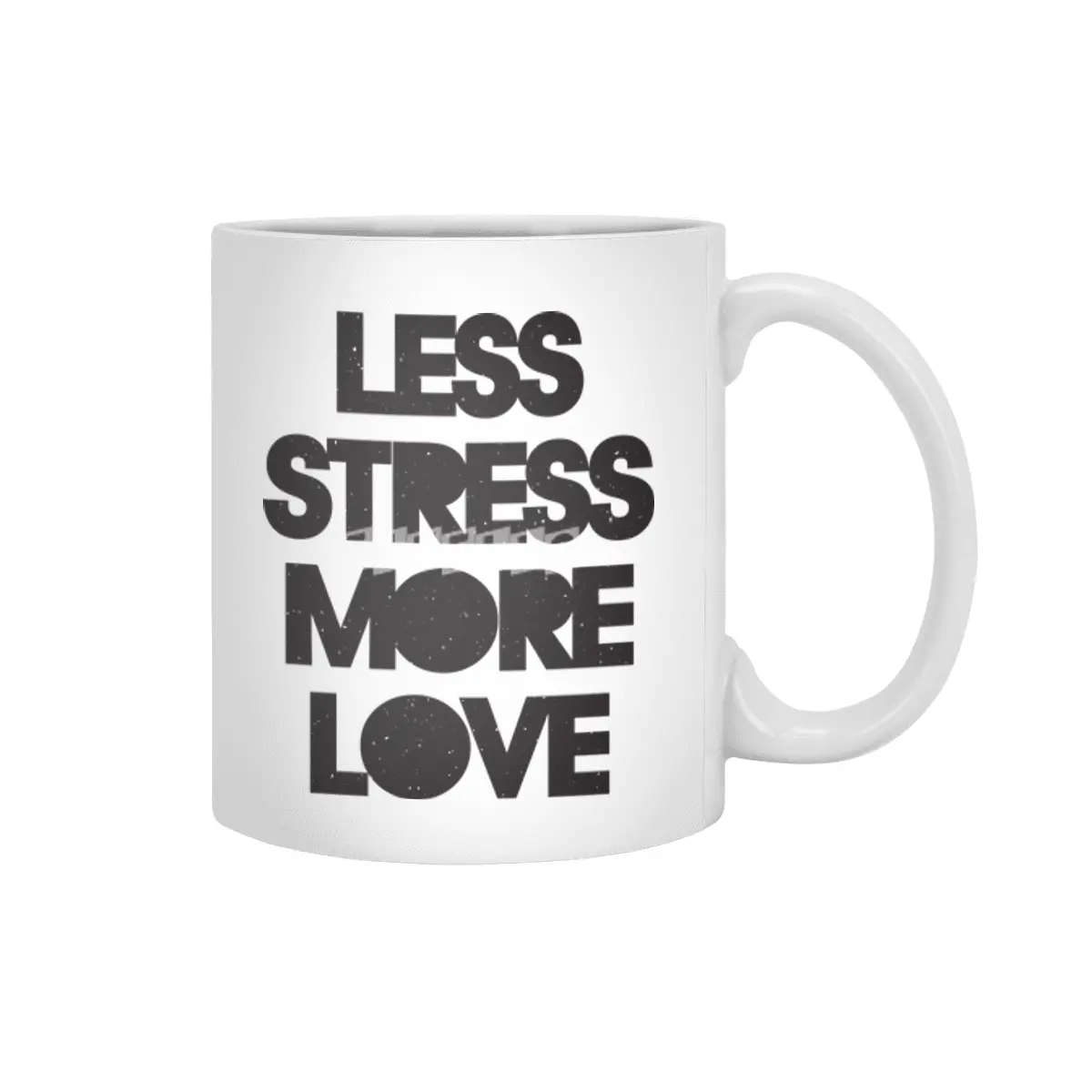 Less Stress More Love Beyaz Kupa