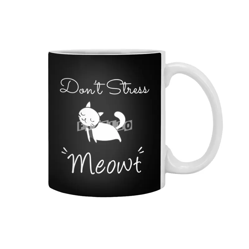 Don't Stress MEOWT Beyaz Kupa