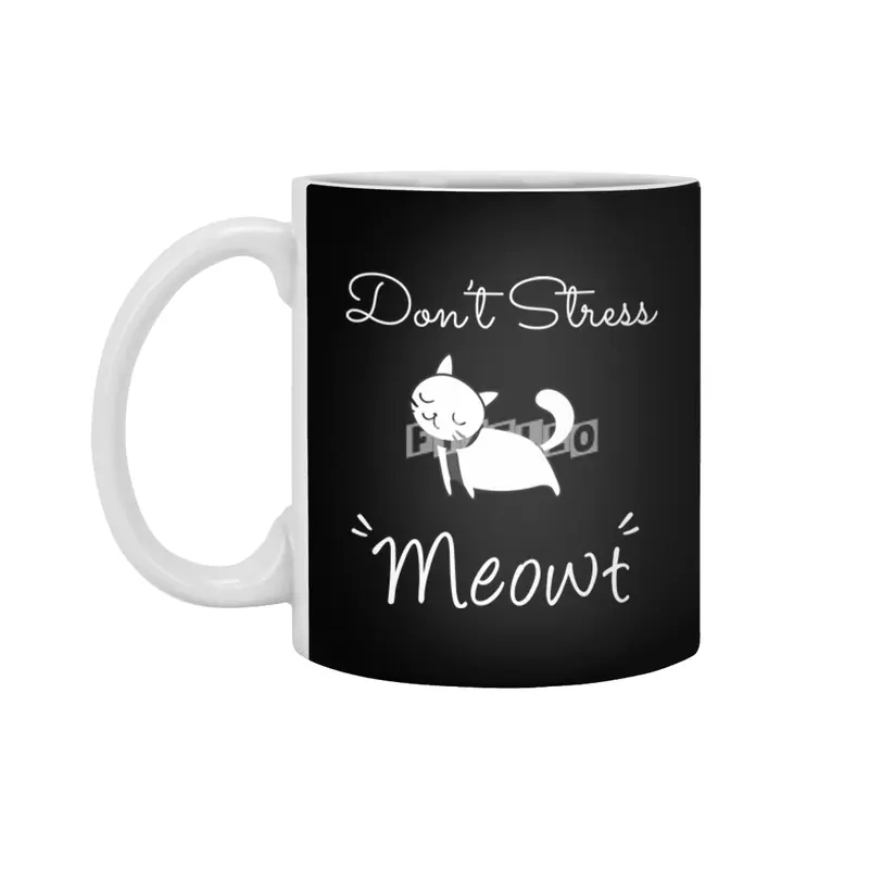Don't Stress MEOWT Beyaz Kupa