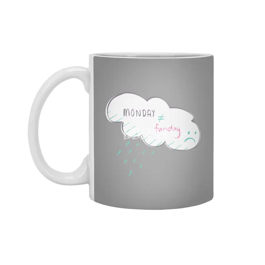 Sad Cloud Monday is not equal to funday Beyaz Kupa
