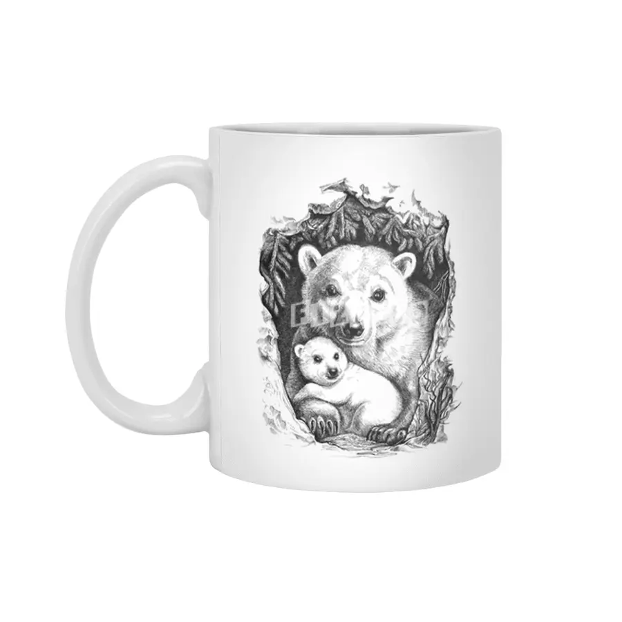 Polar bear family Beyaz Kupa