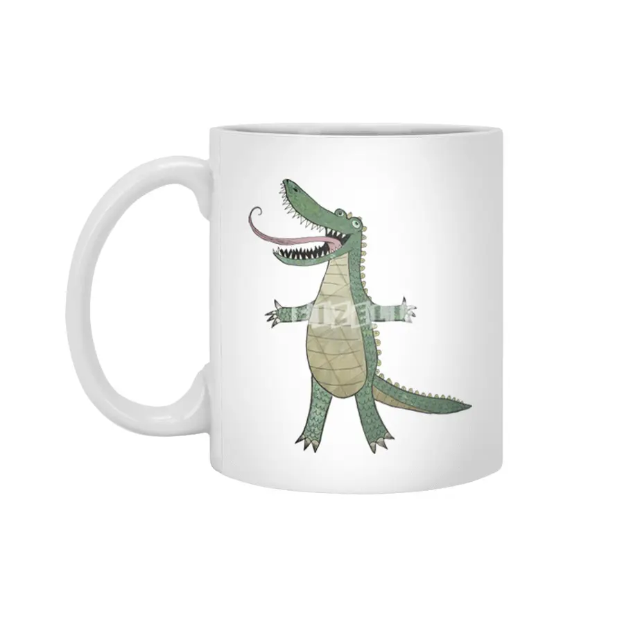 Cute crocodile illustration Beyaz Kupa