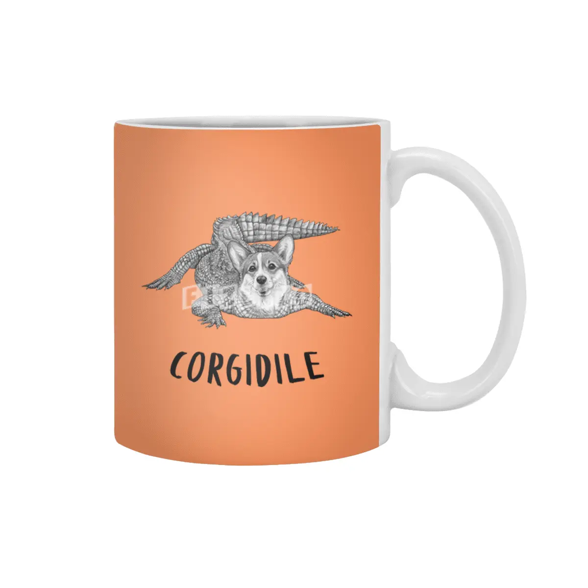 Corgidile | Corgi + Crocodile Hybrid Animal Beyaz Kupa