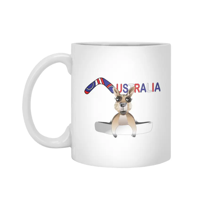 AUSTRALIA - KANGAROO - MOMENTO Beyaz Kupa
