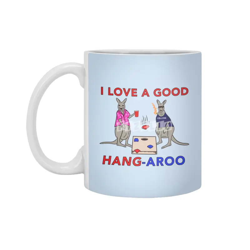 I Love a Good Hang-Aroo Funny Kangaroo Party Beyaz Kupa