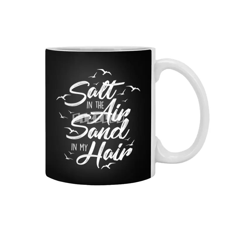 Salt in the Air with Birds - white Beyaz Kupa